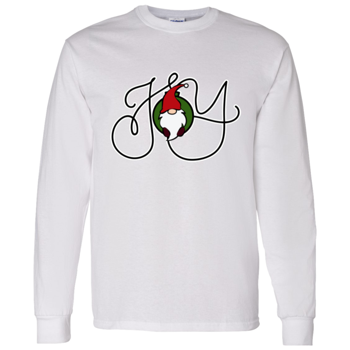 Christmas Joy Gnome Holiday LS T-Shirt