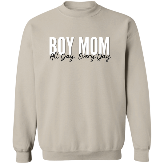 Boy Mom All Day, Every Day T-Shirts, Long-Sleeve Tees, & Sweatshirts