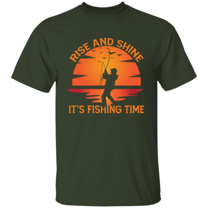 Rise & Shine - It's Fishing Time T-Shirt & Long-Sleeve T-Shirt