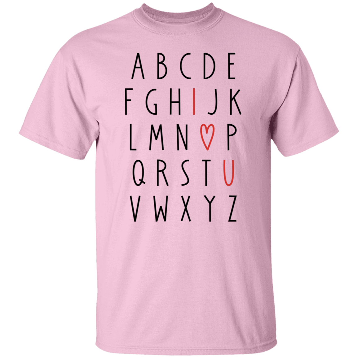 I Love You Alphabet Valentine's Day Collection - Youth T-Shirts, Adult SS & LS Tees, Sweatshirts, & Mugs