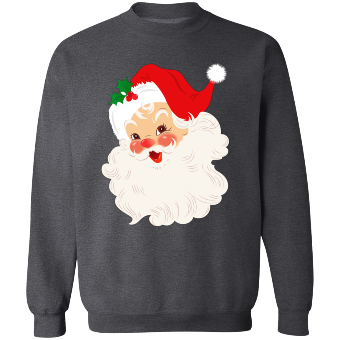 Retro Santa Claus Vintage Style Christmas Crewneck Pullover Sweatshirt