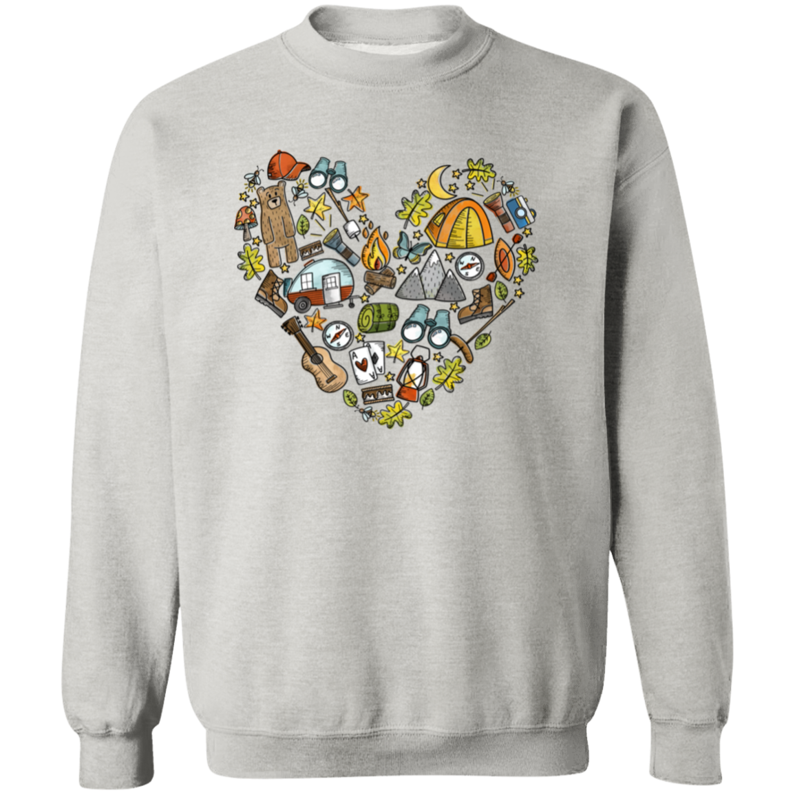 Camp Life Doodle Heart Collection - T-Shirts, Long-Sleeve T-Shirts, Sweatshirts, & Mugs