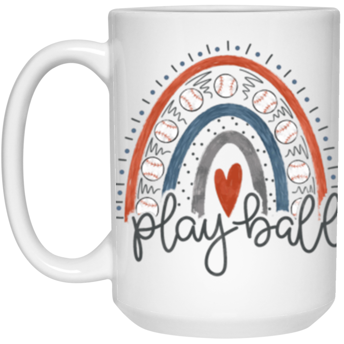 Play Ball Baseball Boho Rainbow Collection - Graphic T-Shirts, Long-Sleeve Tees, Hoodies, & Mugs