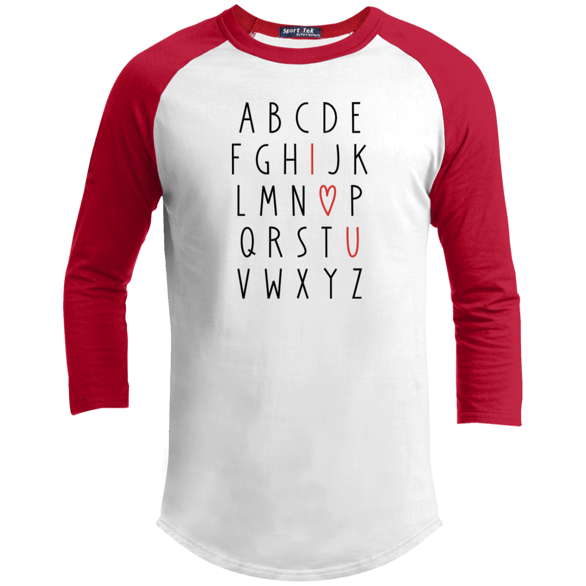 I Love You Alphabet Valentine's Day Collection - Youth T-Shirts, Adult SS & LS Tees, Sweatshirts, & Mugs