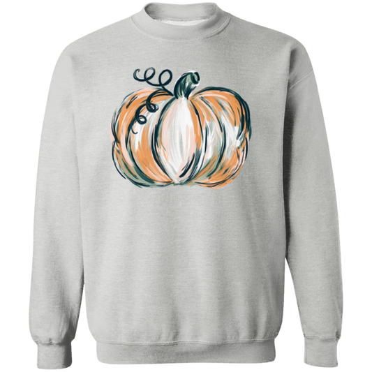 Painted Pumpkin Fall Thanksgiving Crewneck Pullover Sweatshirt