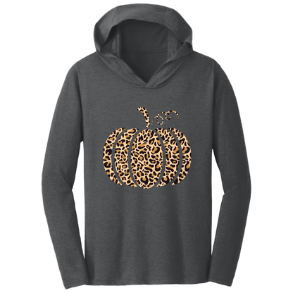 Leopard-Print Pumpkin Cute Fall Triblend T-Shirt Hoodie