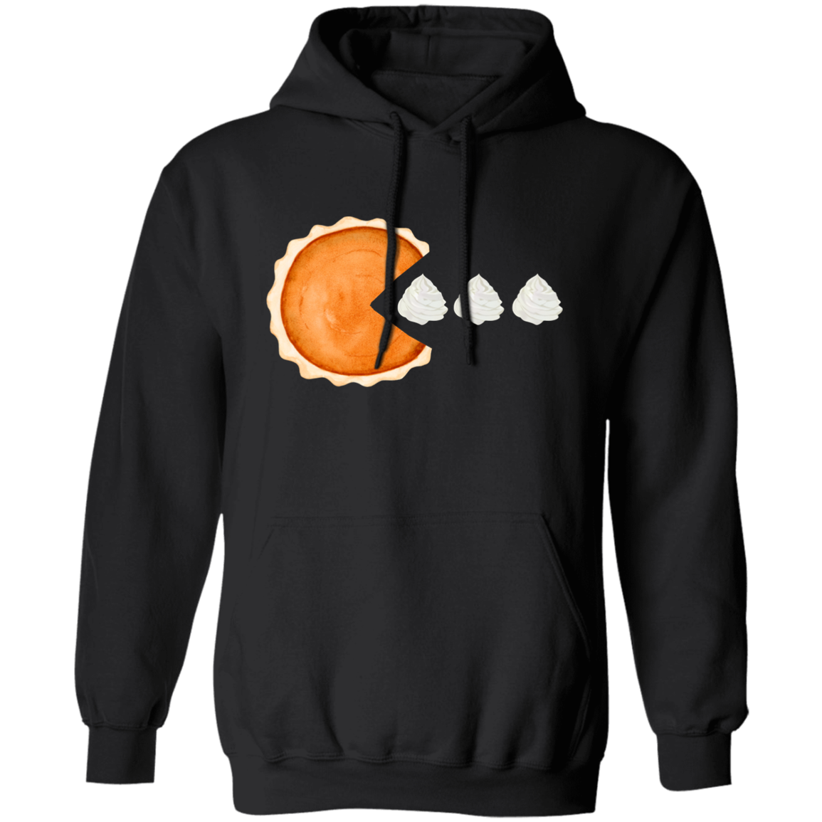 Pumpkin Pie Pacman Thanksgiving Pullover Hoodie