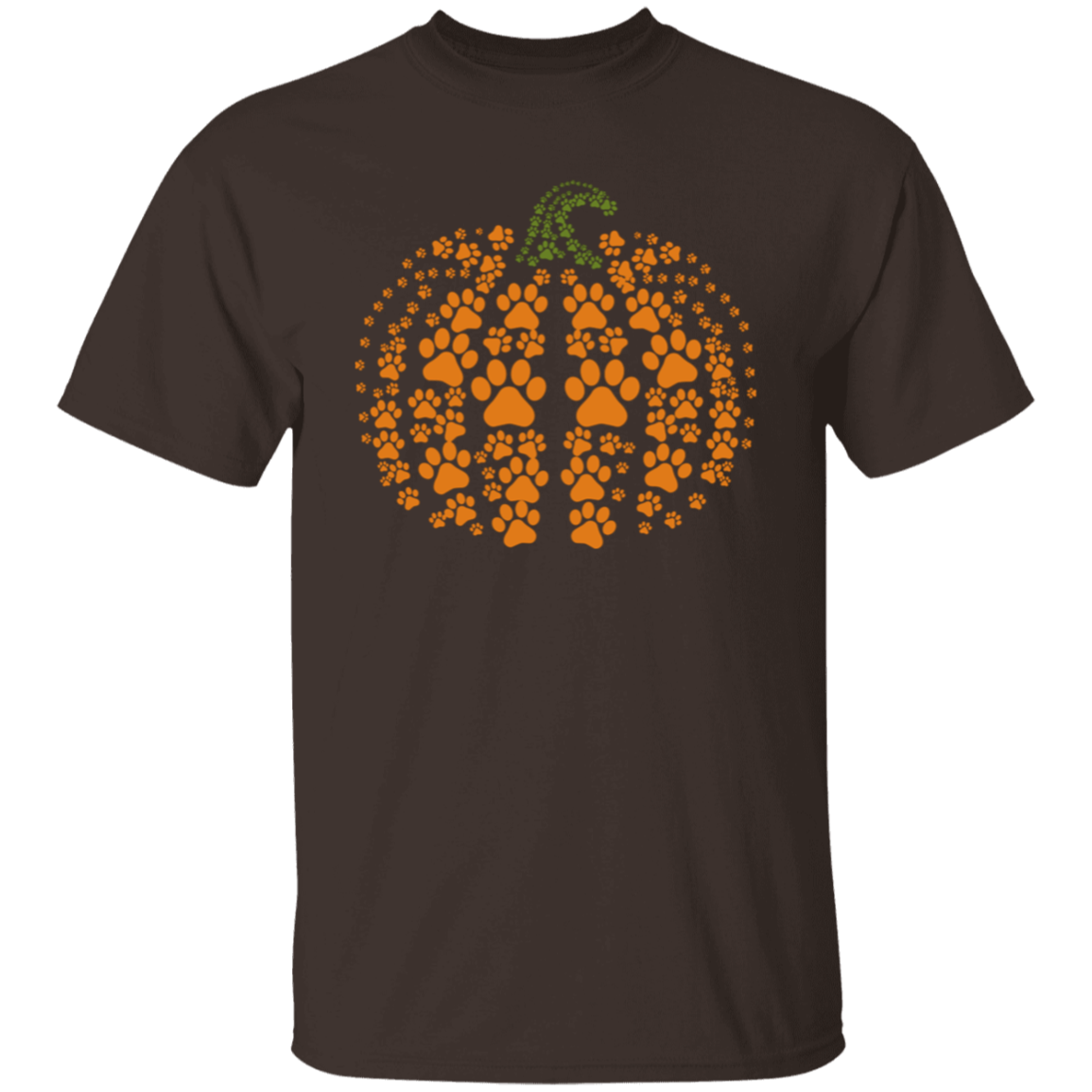 Dog Pawprint Pumpkin Fall T-Shirt