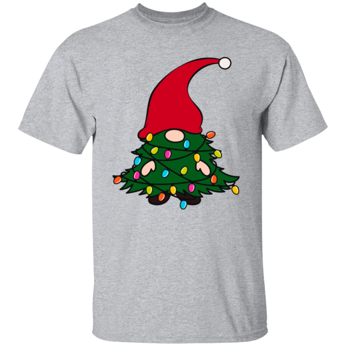 Christmas Tree Gnome Funny Holiday T-Shirt