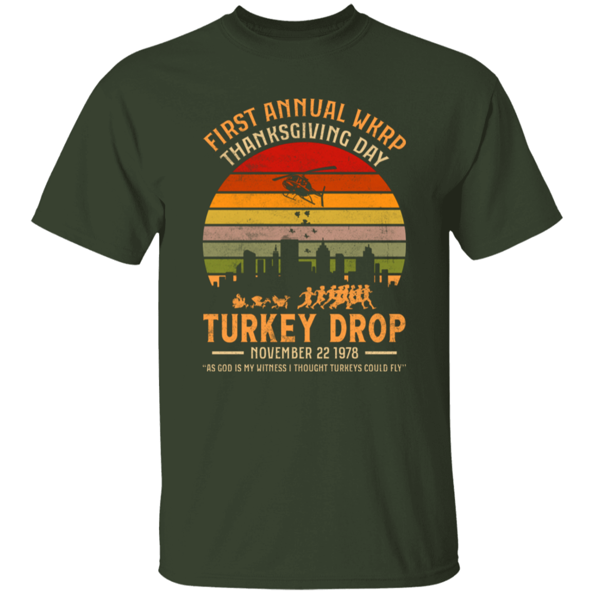 First Annual WKRP Thanksgiving Day Turkey Drop Funny T-Shirt