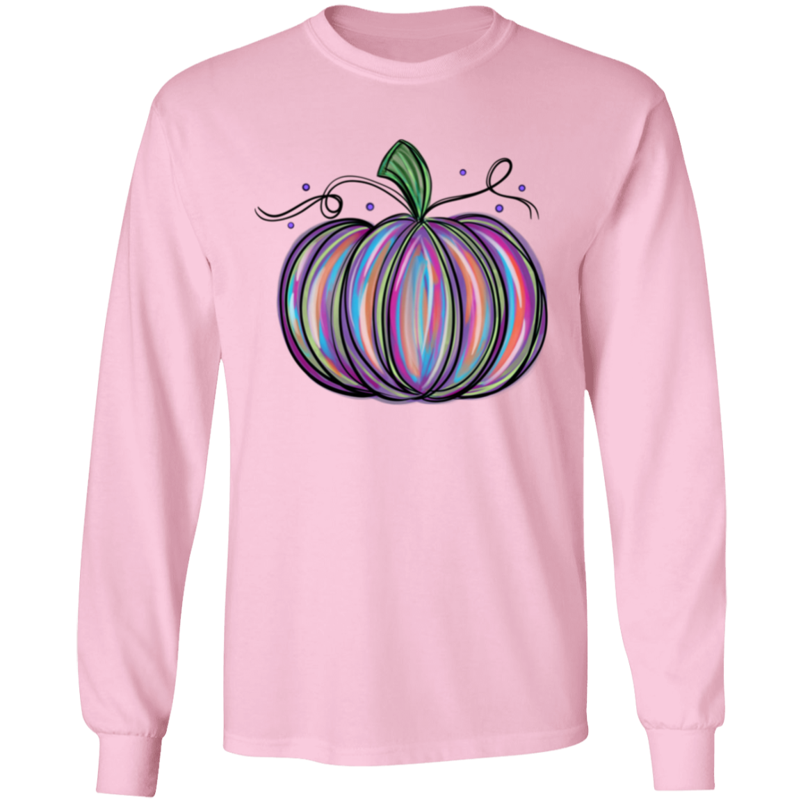 Pretty Purple Pumpkin Fall LS T-Shirt