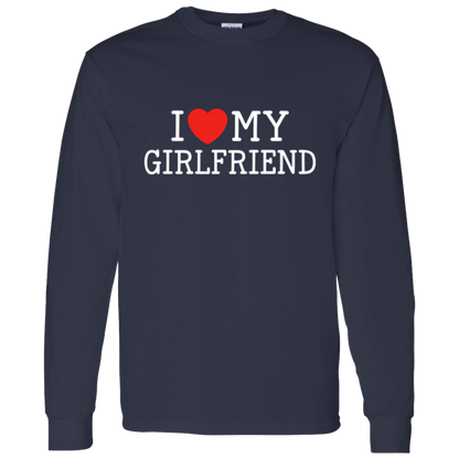 I Love My Girlfriend Funny Valentine's Day T-Shirts & Long-Sleeve Tees