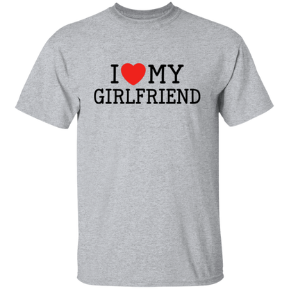 I Love My Girlfriend Funny Valentine's Day T-Shirts & Long-Sleeve Tees