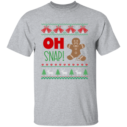 Oh Snap! Gingerbread Man Ugly Christmas Sweater T-Shirt