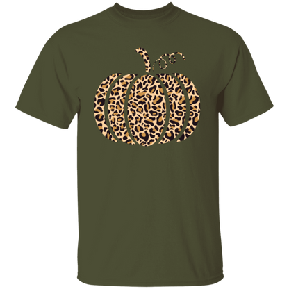 Leopard-Print Pumpkin Cute Fall T-Shirt