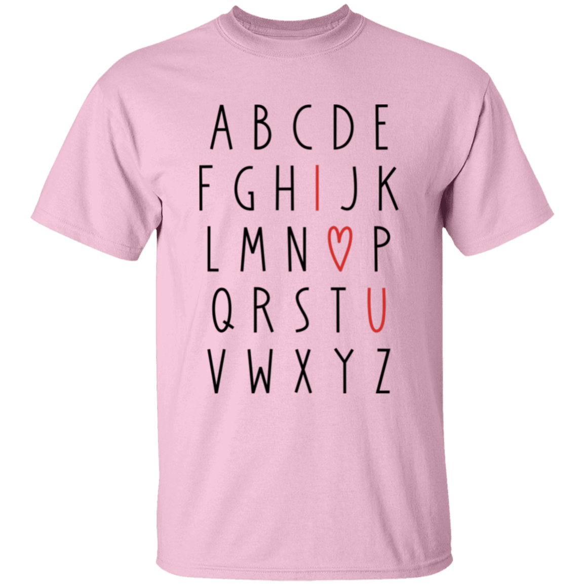 I Love You Alphabet Valentine's Day Collection - Youth T-Shirts, Adult SS & LS Tees, Sweatshirts, & Mugs