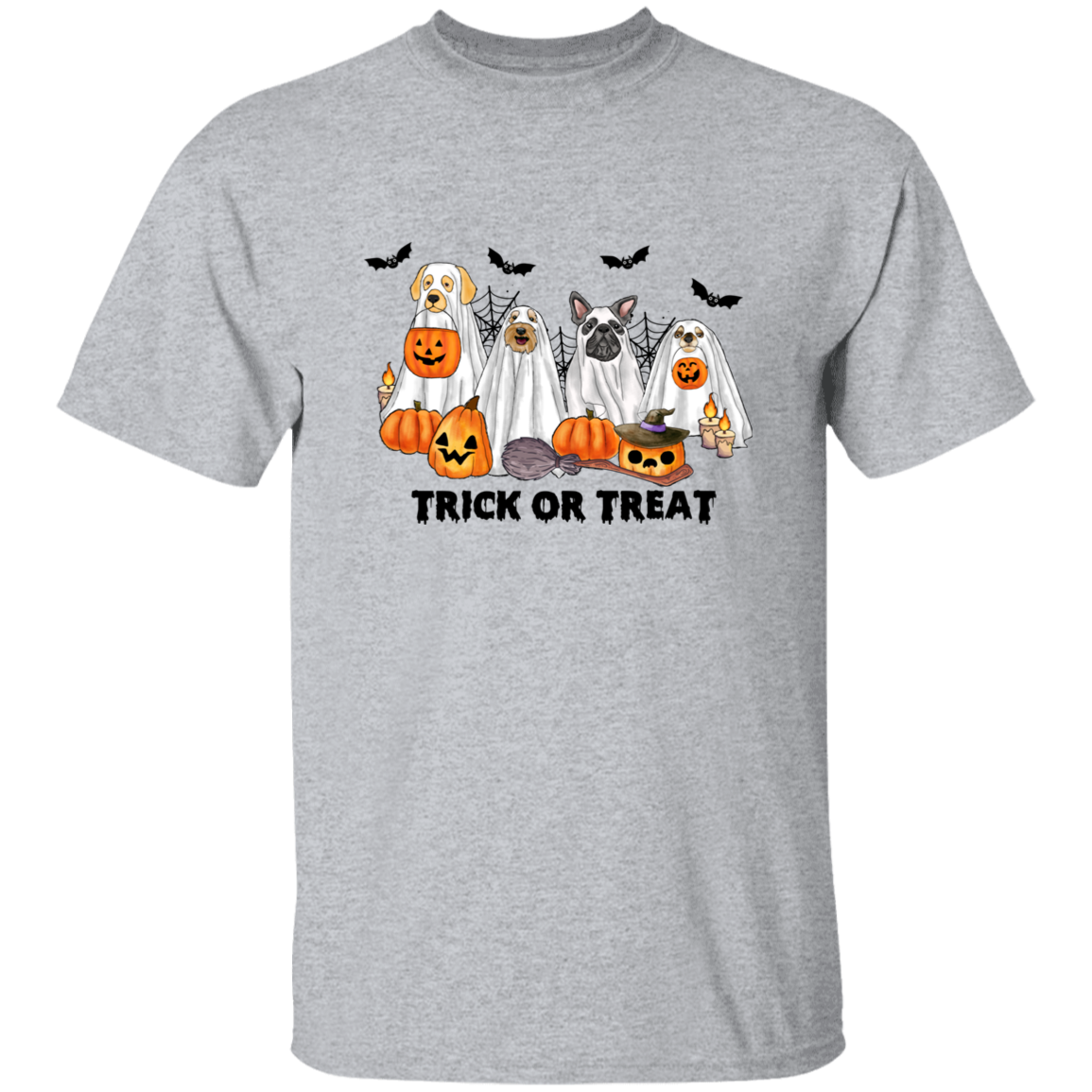 Trick or Treat Ghost Dogs Halloween T-Shirt