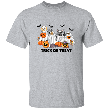 Trick or Treat Ghost Dogs Halloween T-Shirt