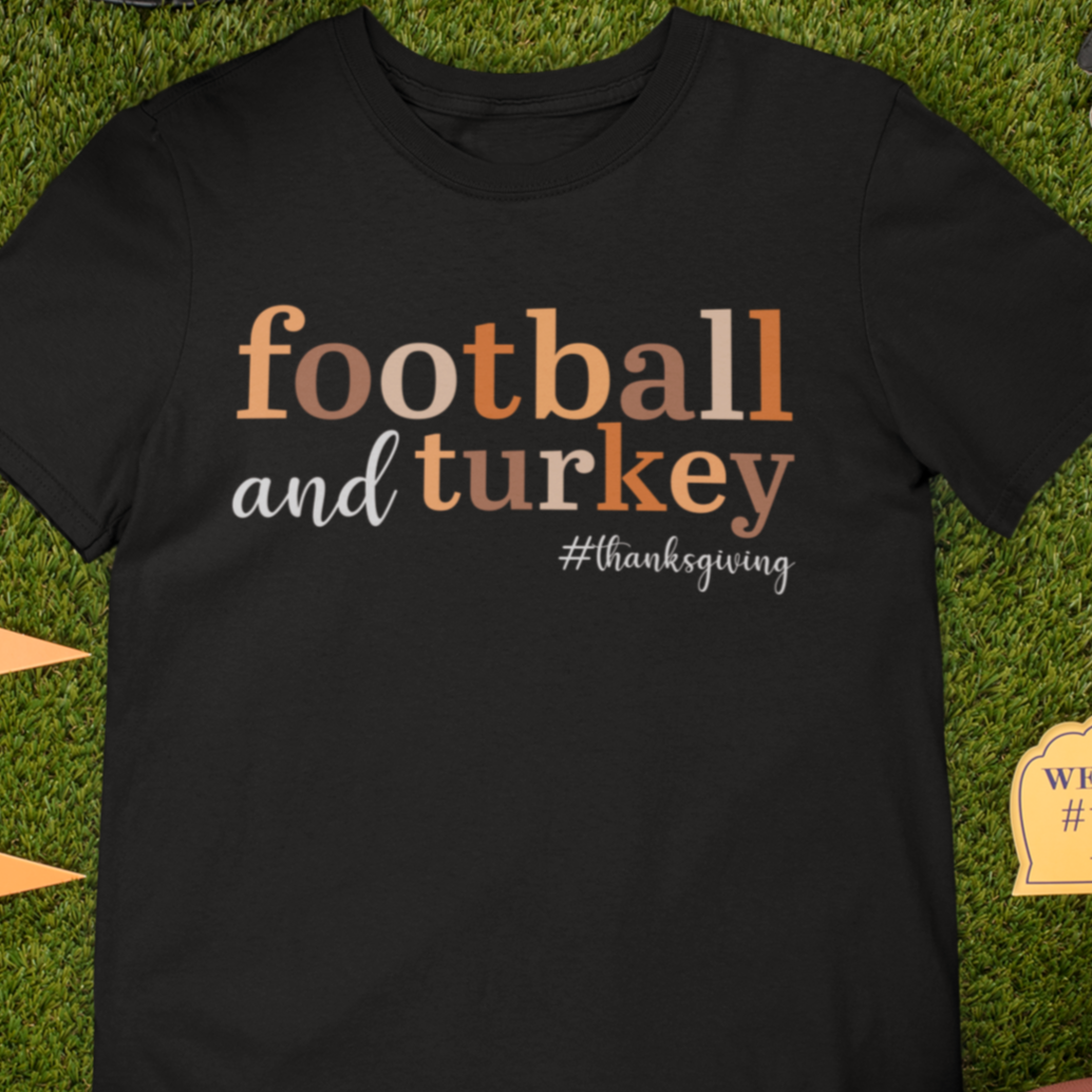 Football and Turkey #thanksgiving T-Shirt