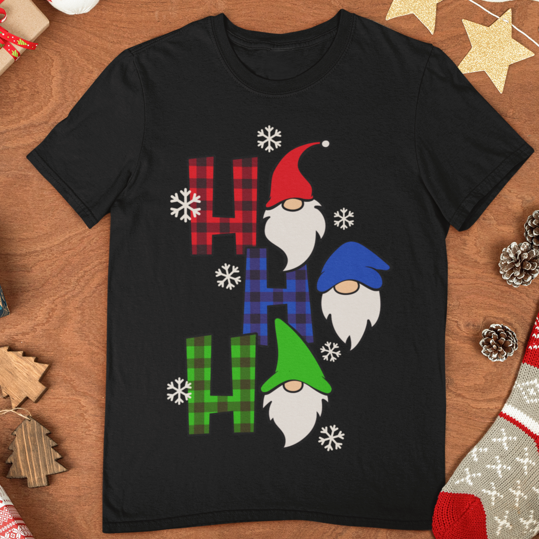 Ho Ho Ho Christmas Gnomes Holiday T-Shirt