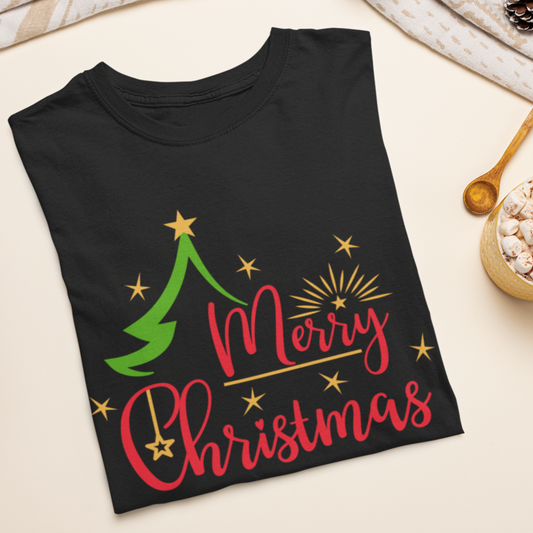 Merry Christmas Pretty Holiday Graphic T-Shirt