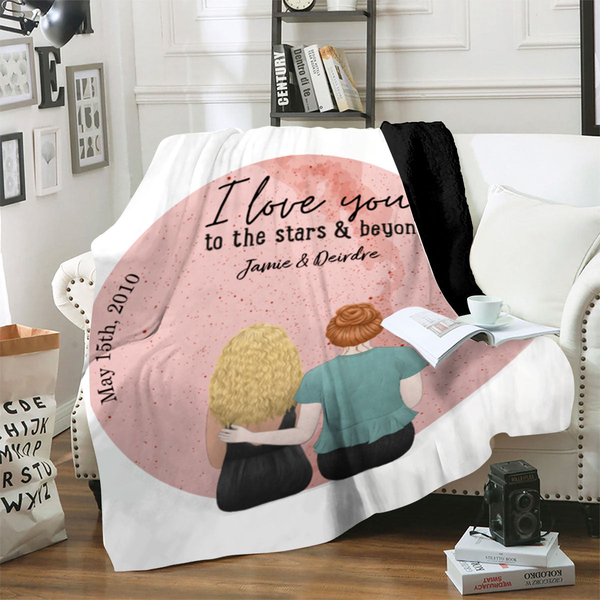 A Love Story Written in the Stars - Personalized Premium Blanket with Star Map