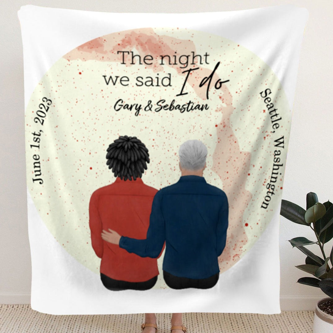 A Love Story Written in the Stars - Personalized Premium Blanket with Star Map