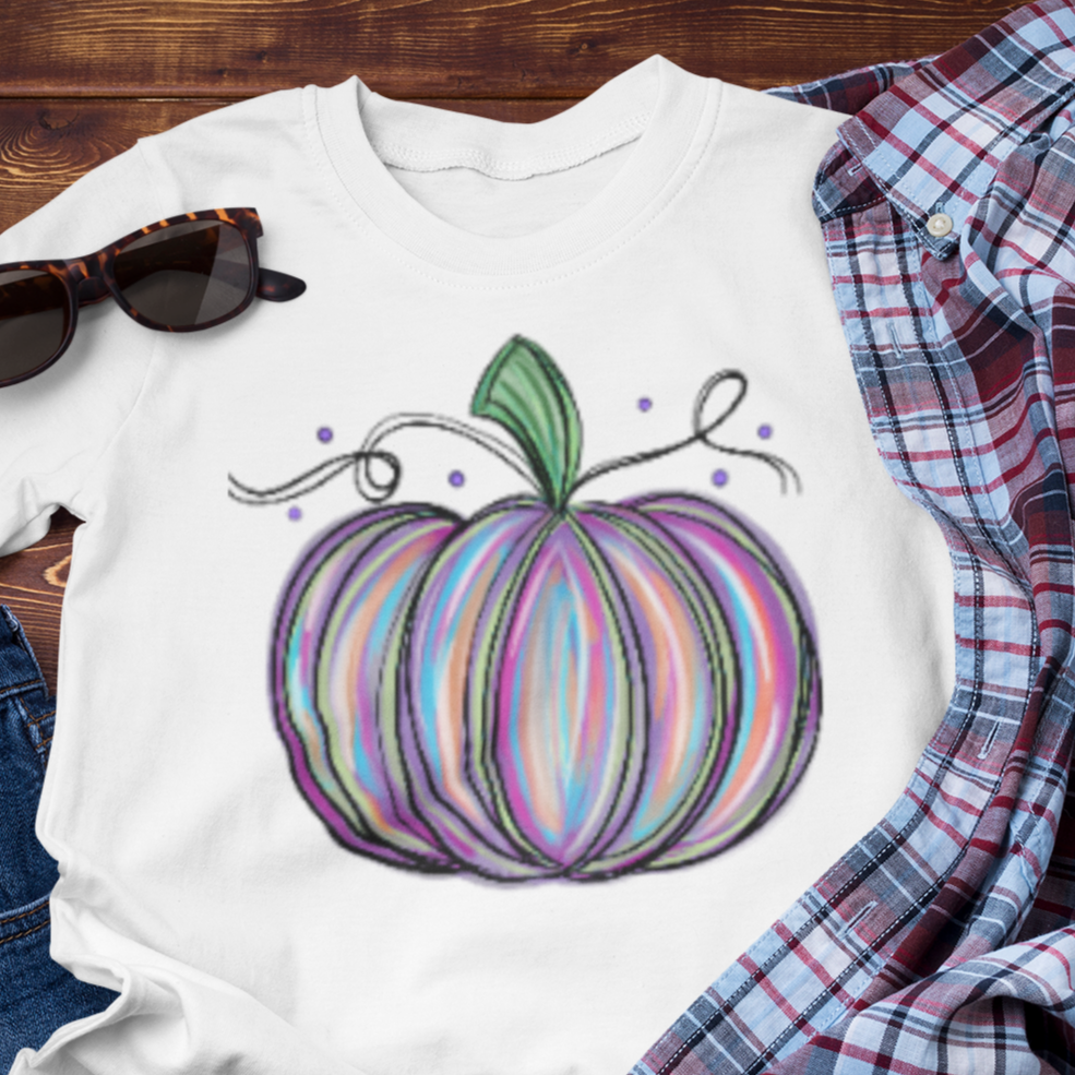 Pretty Purple Pumpkin Fall T-Shirt