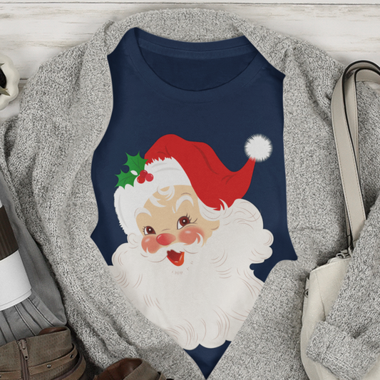 Retro Santa Claus Vintage Style Christmas T-Shirt