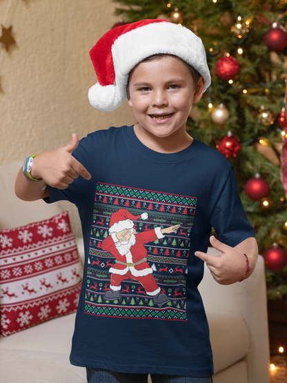 Dabbing Santa Ugly Christmas Sweater Youth T-Shirt