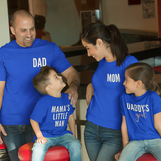 Matching Family T-Shirts - Daddy's or Mama's Little Man or Girl