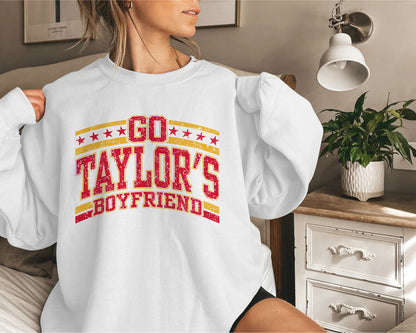 Go Taylor's Boyfriend Football T-Shirt & Crewneck Sweatshirt