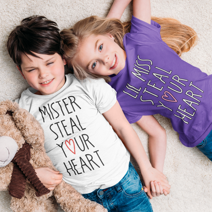 Mister or Lil Miss Steal Your Heart Valentine's Day Collection - Youth, Toddler, & Infant T-Shirts