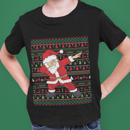 Dabbing Santa Ugly Christmas Sweater Youth T-Shirt